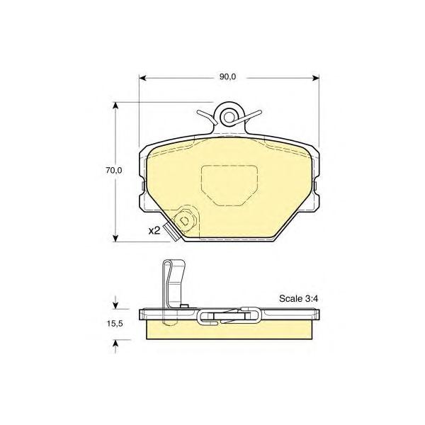 GIRLING - 6113654 (Колодки торм пер с дат SMART 00-)