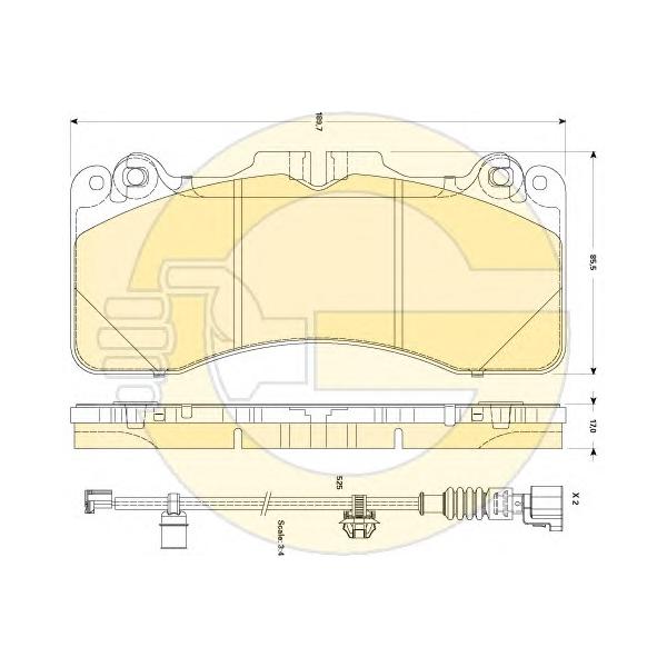 GIRLING - 6135059 (Колодки тормозные INFINITI FX35/37/50 08-/GS35/37/25 06- передние)
