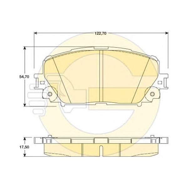 GIRLING - 6134609 (Колодки тормозные TOYOTA YARIS 06- (Япония) с АБС передние)