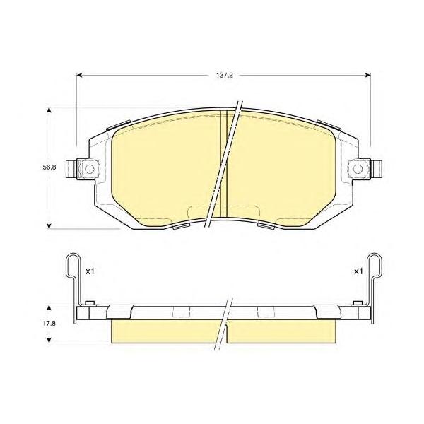 GIRLING - 6133289 (Колодки торм пер FORESTER 02-)