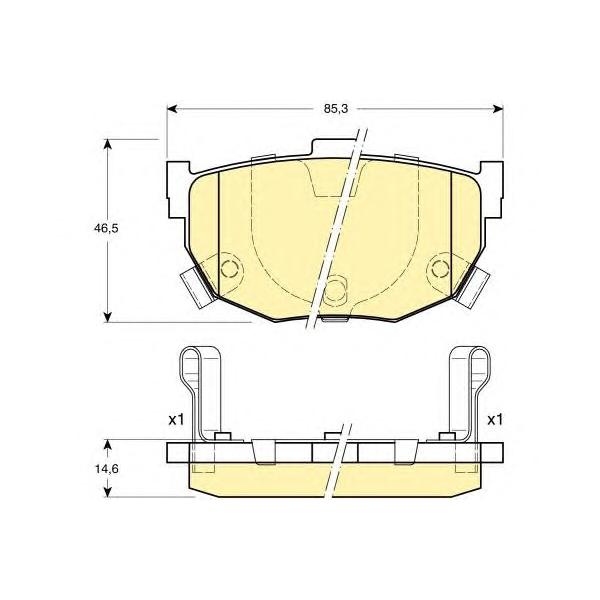 GIRLING - 6131709 (Колодки тормозные HYUNDAI ELANTRA 00-/LANTRA 90-00/KIA CERATO 04- задние)