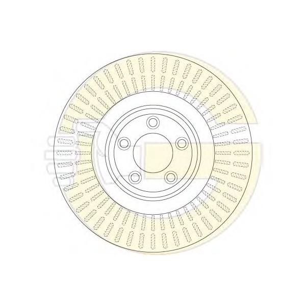 GIRLING - 6061465 (Диск тормозной JAGUAR FX 08-/XJ 10-/XK 06- передний вент.D=355мм.)