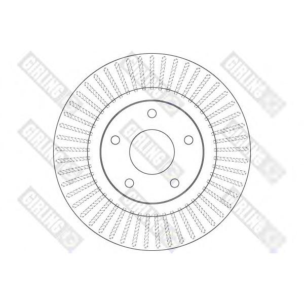 GIRLING - 6065331 (Диск тормозной NISSAN JUKE 1.6 (190/200л.с.) 10- передний D=296мм.)