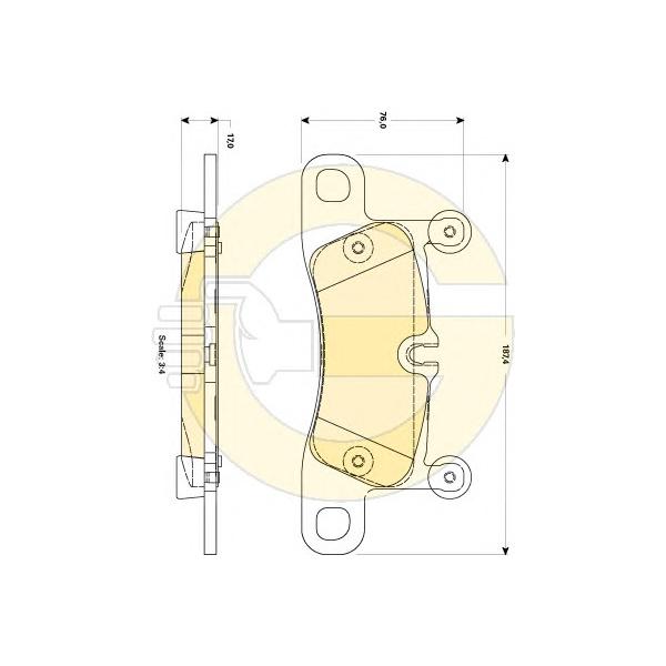 GIRLING - 6118769 (Колодки тормозные PORSCHE CAYENNE 3.0-4.8 (1KP) 10- задние)