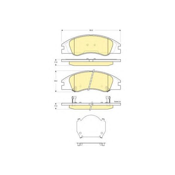 GIRLING - 6133679 (Колодки тормозные KIA CERATO 04- передние)
