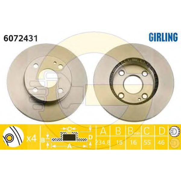 GIRLING - 6072431 (Диск тормозной 6072431)