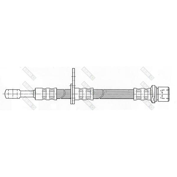 GIRLING - 9004437 (Шланг тормозной SUBARU IMPREZA 08-/LEGACY 98- передний лев.)