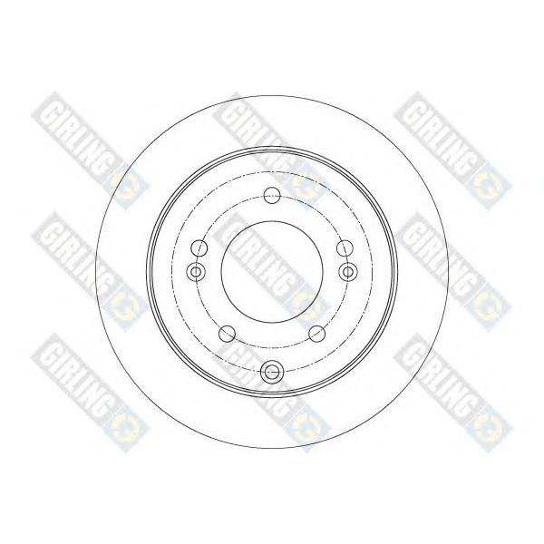 GIRLING - 6078194 (Диск тормозной KIA SOUL 09- задний)