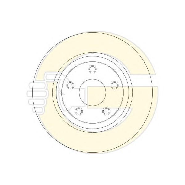 GIRLING - 6064924 (Диск тормозной JEEP GRAND CHEROKEE IV 10- задний D=330мм.)