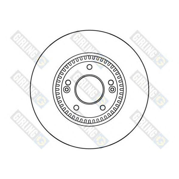 GIRLING - 6061085 (Диск тормозной HYUNDAI iX35/SONATA (NF)/KIA SPORTAGE передний вент.D=300мм.)