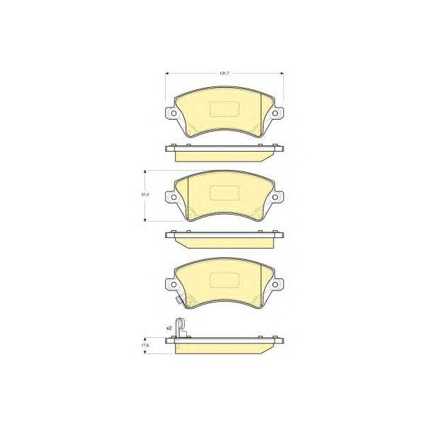 GIRLING - 6132881 (Колодки торм пер с дат COROLLA 02-)