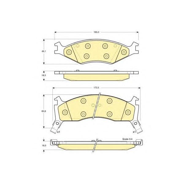 GIRLING - 6131235 (Колодки тормозные KIA SPORTAGE 2.0 94->03 передние)