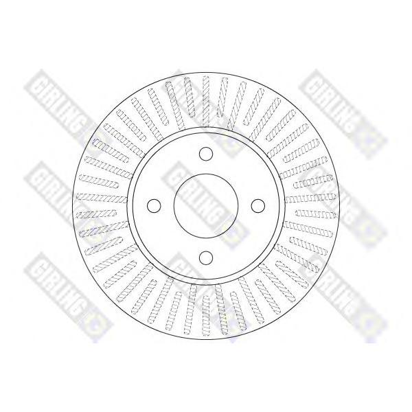 GIRLING - 6064301 (Диск тормозной NISSAN NOTE 13-/MICRA 10- передний D=260мм.)