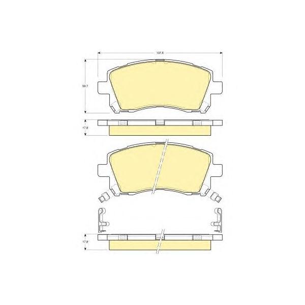 GIRLING - 6132179 (Колодки торм пер IMPREZA 2.0/2.5)