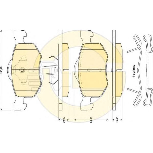 GIRLING - 6117532 (Колодки тормозные FORD MAVERICK 03>/MAZDA TRIBUTE 00>передние)