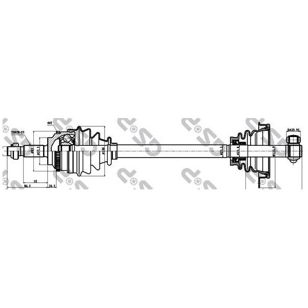 GSP - 250261 (Привод в сборе RENAULT CLIO II/KANGOO 1.5D 01-09 лев.)