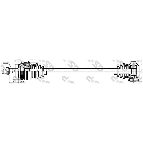 GSP - 205023 (Привод в сборе BMW E90/E81/E87 1.8D-2.5 04- прав.)