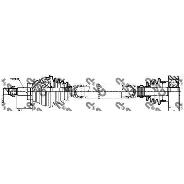 GSP - 261002 (Привод в сборе VW G3/PASSAT 1.8-2.0 88-98 прав.)