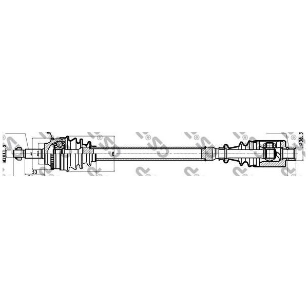 GSP - 250027 (Привод в сборе RENAULT MEGANE 1.9D/2.0 96> прав.(ABS))