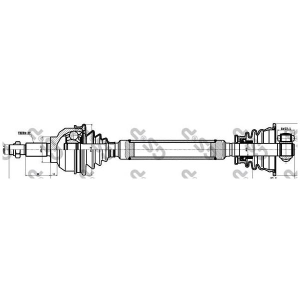 GSP - 250207 (полуось привода колеса)