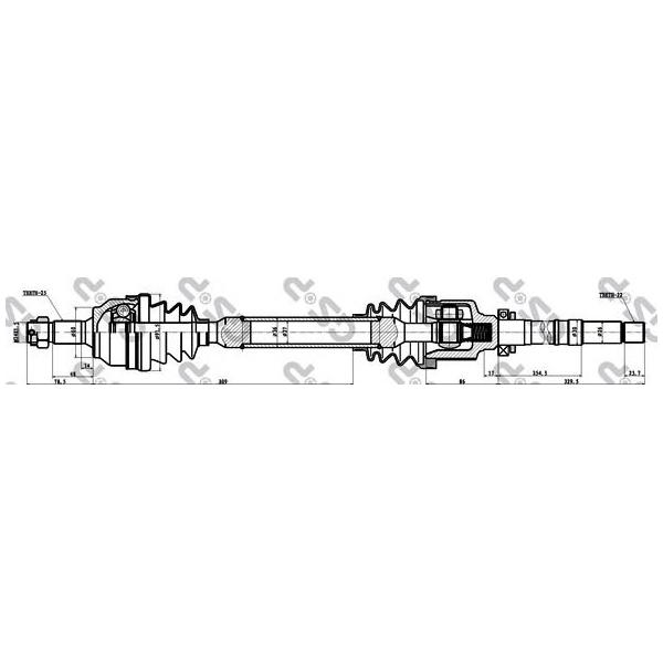 GSP - 245137 (Привод в сборе PEUGEOT 306 1.4-1.6 93- прав.)