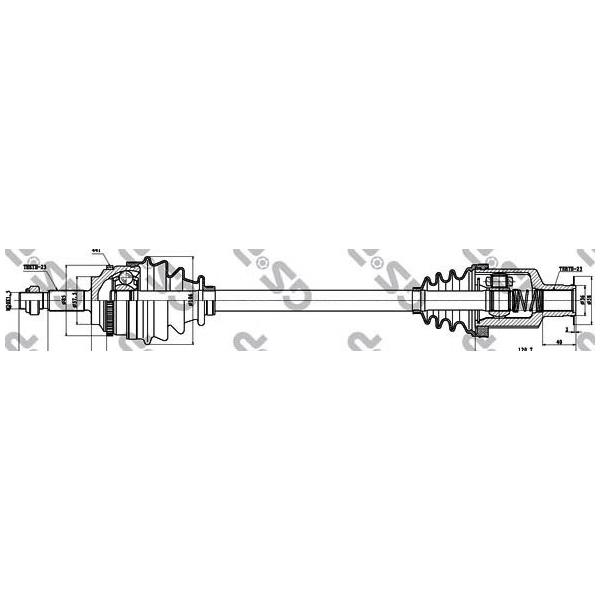 GSP - 250260 (Привод в сборе RENAULT CLIO II/KANGOO 1.5D 01-09 прав.)