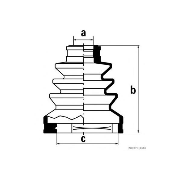 JAKOPARTS - J2881000 (Пыльник внутреннего ШРУСа)