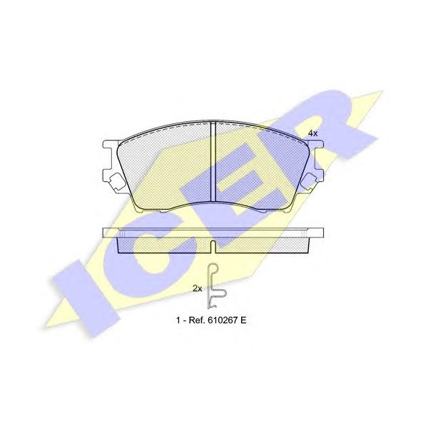 ICER - 141337 (141337_колодки дисковые передние !// Mazda Xedos 9 2.0-2.5i 93-02)