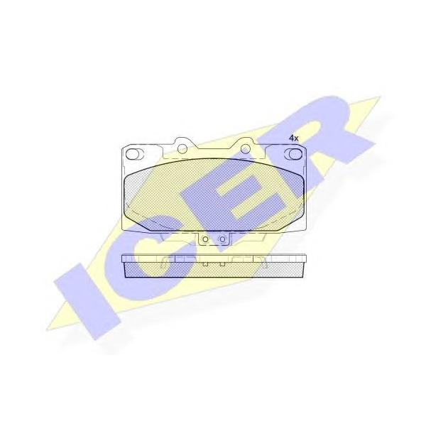 ICER - 181733203 (181733-203_колодки дисковые передние!// Subaru Impreza 1.6/2.0i 00>)