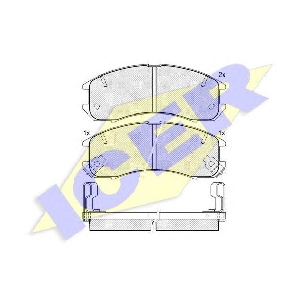 ICER - 180795 (180795_колодки дисковые передние !// Mazda 626 1.6-3.0i/D 87-98)