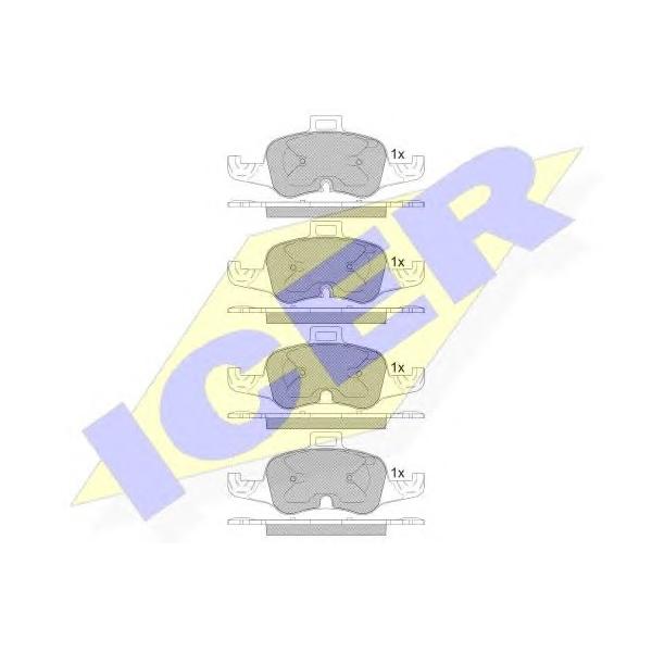 ICER - 182233 (182233_колодки дисковые передние!// Audi TT 14>)
