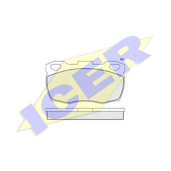 ICER - 140799 (140799_колодки дисковые перед.!// Land Rover Defender 2.5TD5 4WD 98>)