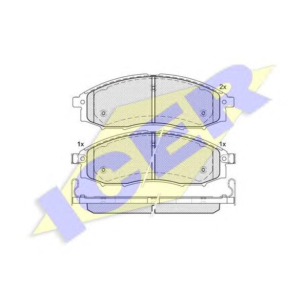 ICER - 181703 (181703_колодки дисковые передние!// Nissan Pick 2.4i/2.5Di 4WD 02>)