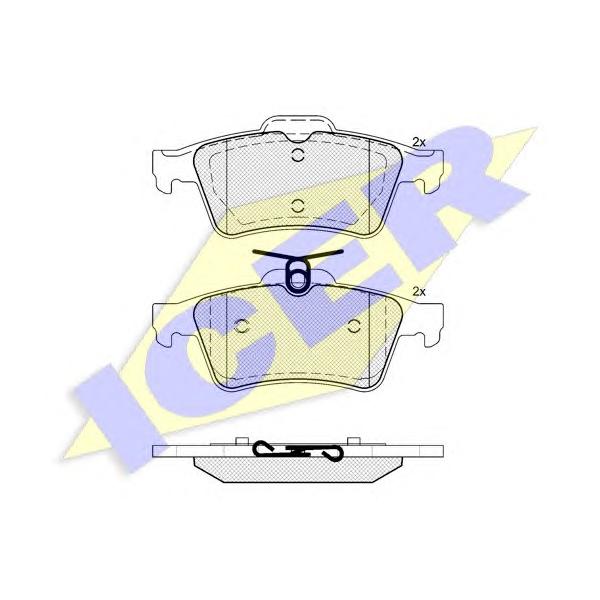 ICER - 181651200 (Колодки тормозные дисковые ICER)