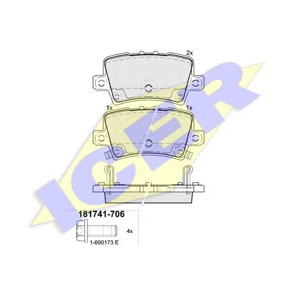 ICER - 181741 (Тормозные колодки)