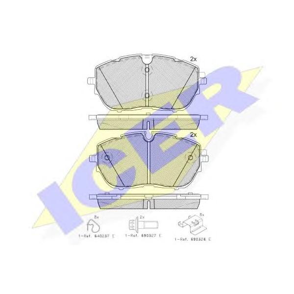 ICER - 182227 (182227_колодки дисковые передние!// Peugeot 308 II 13>)