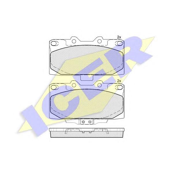 ICER - 181733 (181733_колодки дисковые передние!// Nissan 200 2.0i 16V 94>, Subaru Impreza 2.0/T/i 94>)