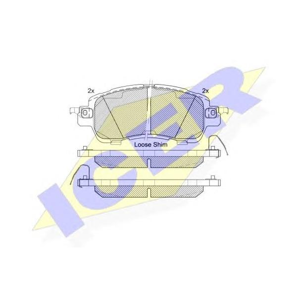 ICER - 182235 (182235_колодки дисковые передние!// Mazda 2 1.5 14>)