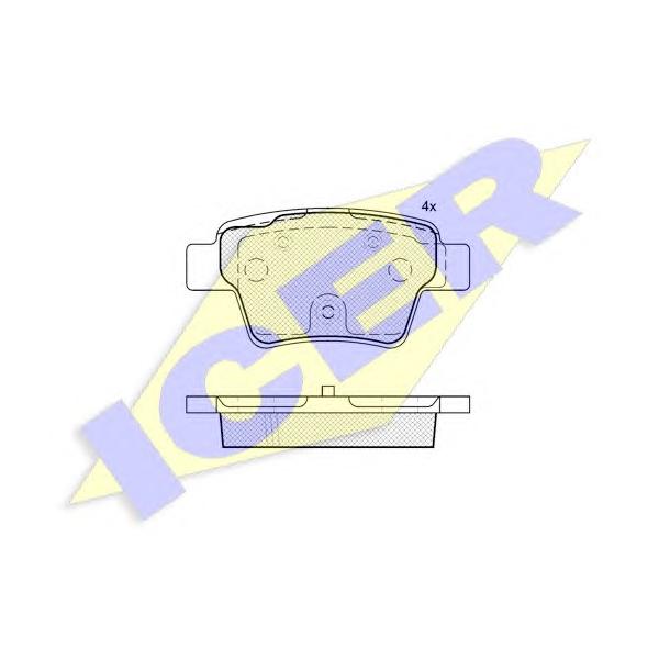 ICER - 181765 (Тормозные колодки задние)