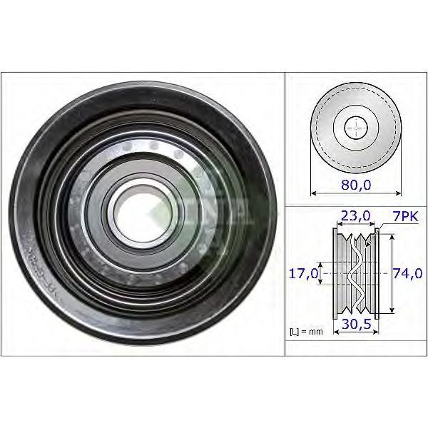 INA - 532 0580 10 (Ролик ремня приводного HONDA ACCORD/CIVIC/CR-V 1.8/2.0 01-)