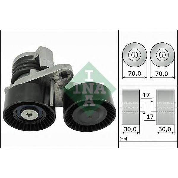 INA - 534049610 (Натяжитель поликлин.ремня с 2 -мя роликами)