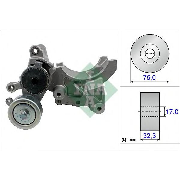 INA - 534 0452 10 (Натяжитель приводного ремня для Toyota Land Cruiser 90/120/150 3.0D)