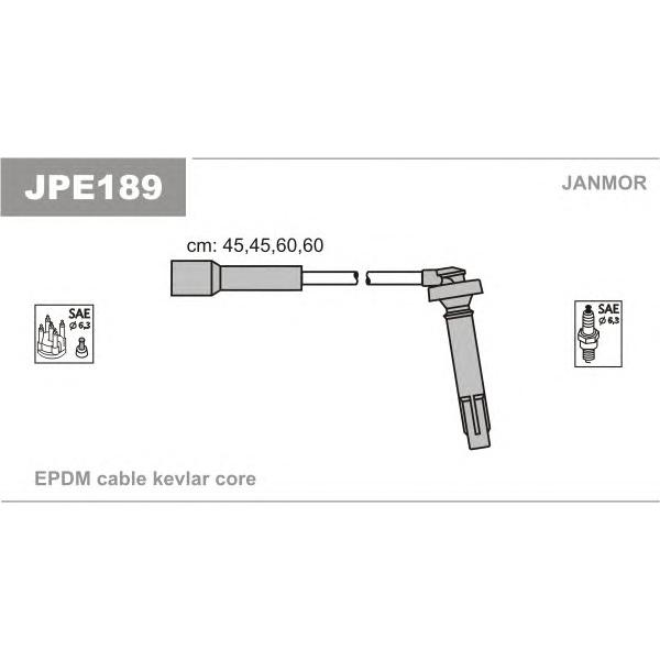 JANMOR - JPE189 (JM-JPE189 к-кт проводов!/ Subaru Legasy/Forester/Outback/Impreza 2.0/2.5i 98>)