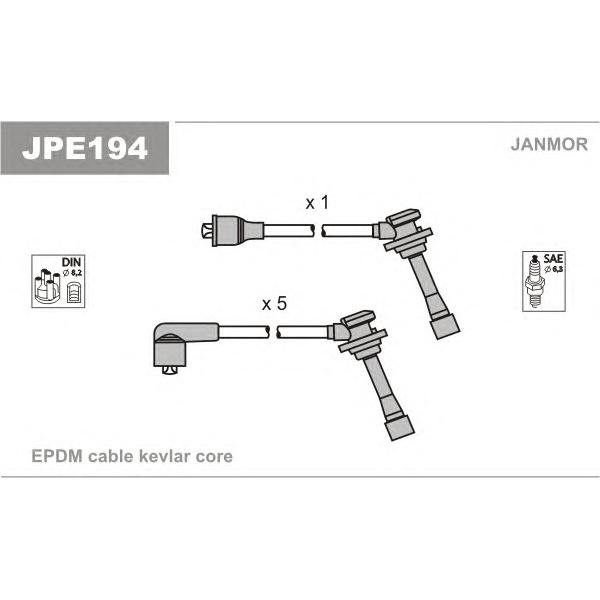 JANMOR - JPE194 (ком-т проводов/ KIA Carnival 2.5 V6 99>)
