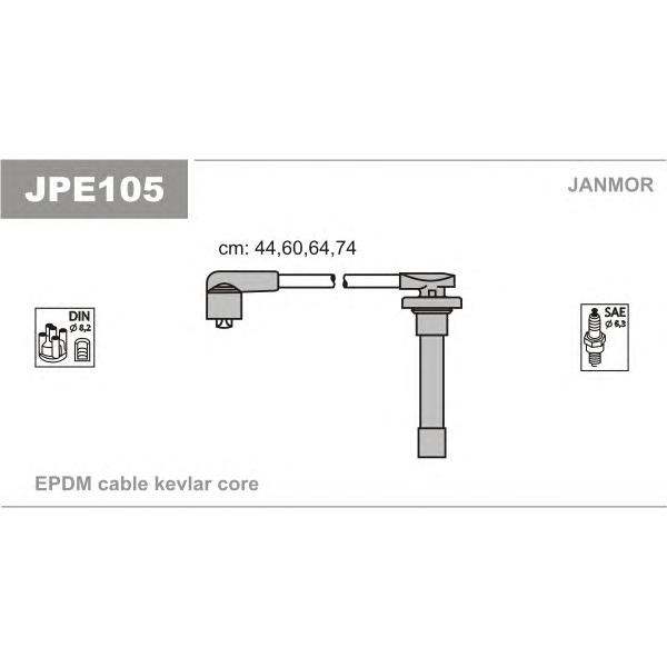 JANMOR - JPE105 (ком-т проводов/ Rover 600 1.8/2.0/2.3 93>)