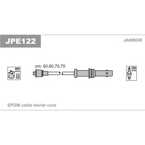 JANMOR - JPE122 (ком-т проводов/ Subaru Impreza/Forester/Legacy 2.0i 92>)