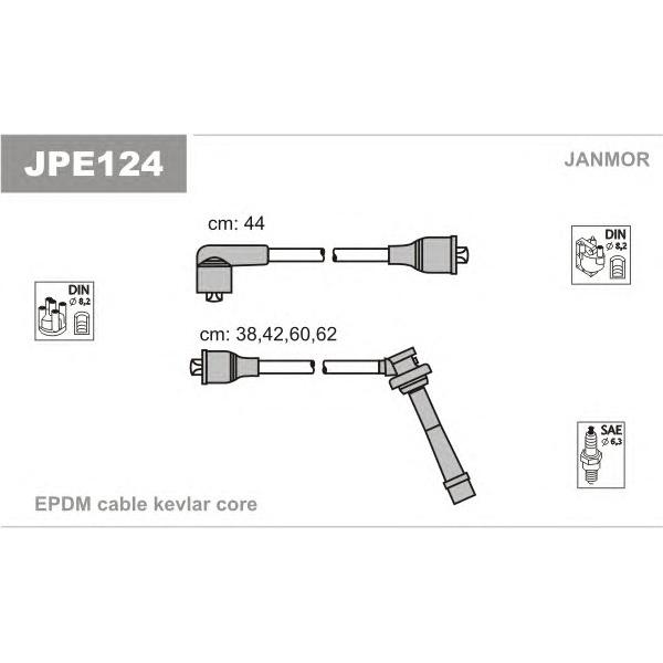 JANMOR - JPE124 (ком-т проводов/ Suzuki Baleno 1.3i/1.6i 16V 96>)