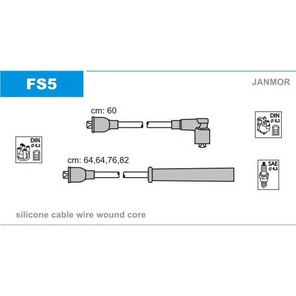 JANMOR - FS5 (ком-т проводов/ Ford Sierra 1.3/1.8/2.0 OHC 82>)