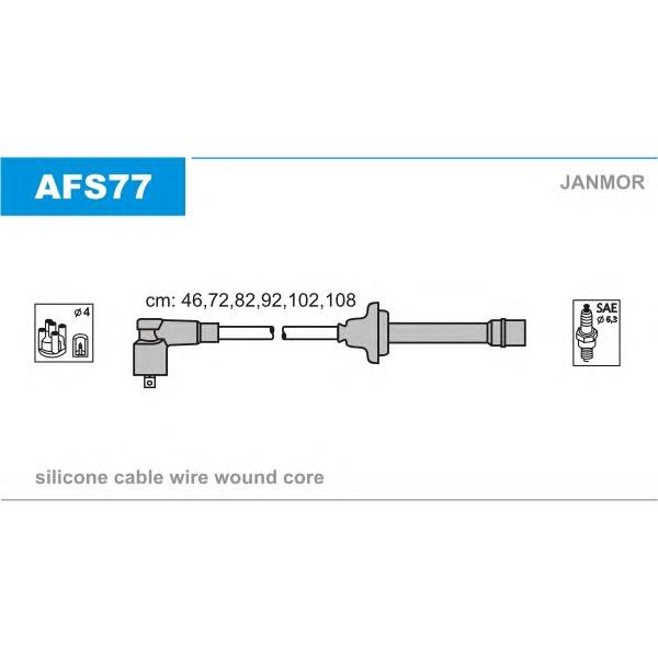 JANMOR - AFS77 (Комплект проводов зажигания ALFA ROMEO: 155 92-97, FIAT: CROMA 93-)