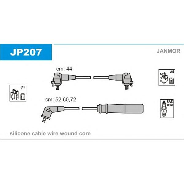 JANMOR - JP207 (Высоковольт.провода ком/кт)